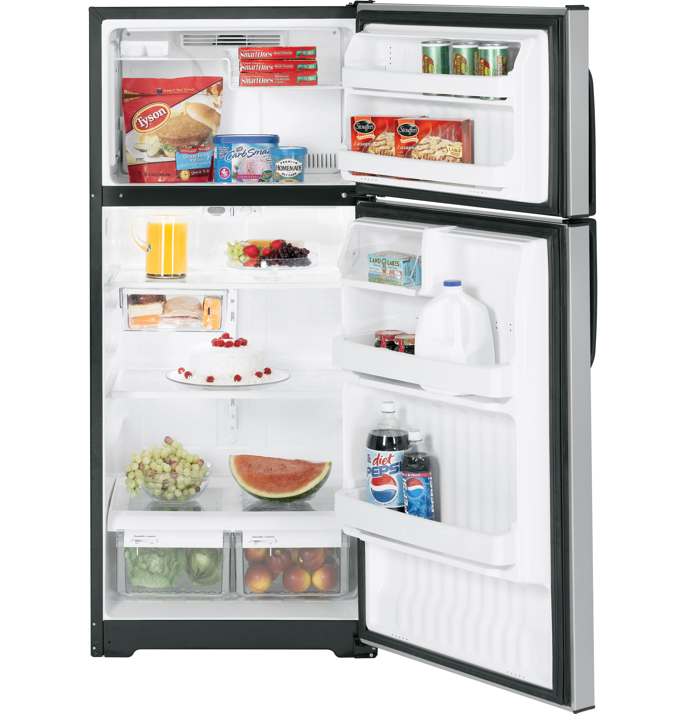 GE® 16.6 Cu. Ft. CleanSteel™ Top-Freezer Refrigerator