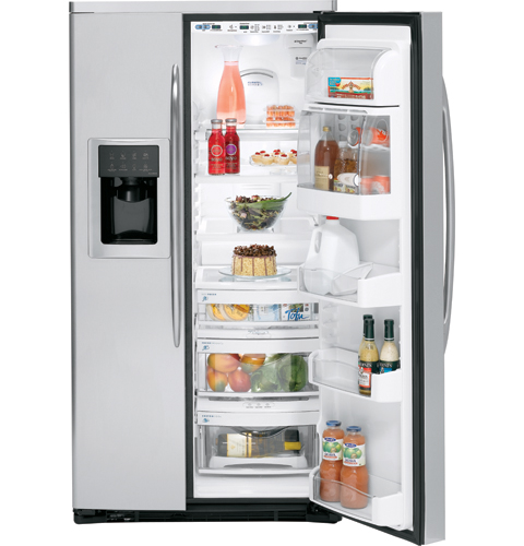 GE Profile™ ENERGY STAR® 25.5 Cu. Ft. Stainless Side-by-Side Refrigerator with Dispenser