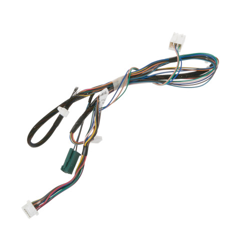 Dishwasher door harness assembly