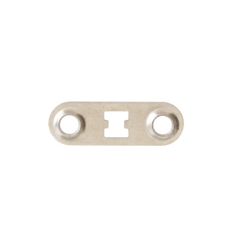 Dryer strike plate with strike hole