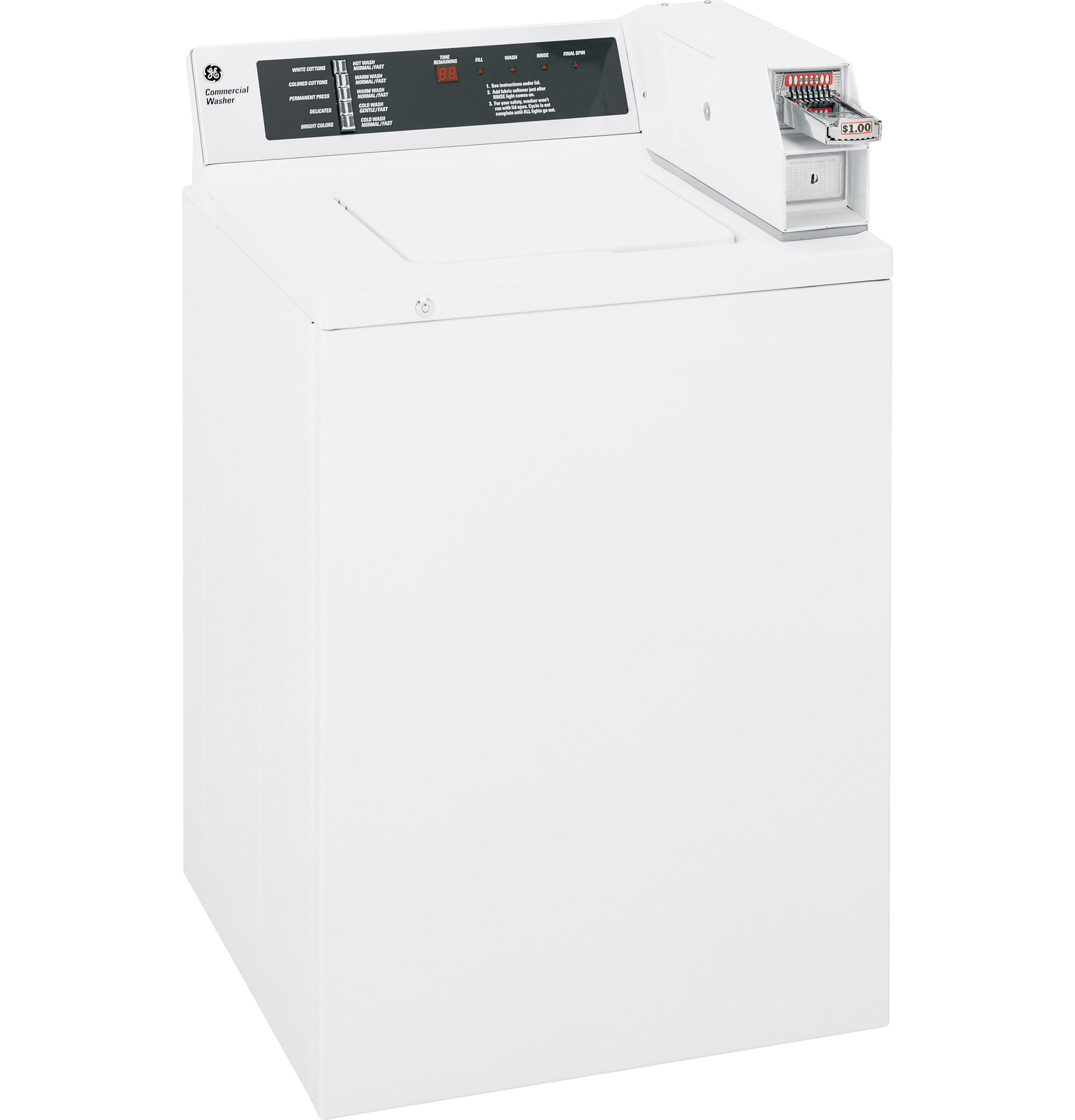 GE® 3.2 Cu. Ft. Capacity Coin-Operated Washer