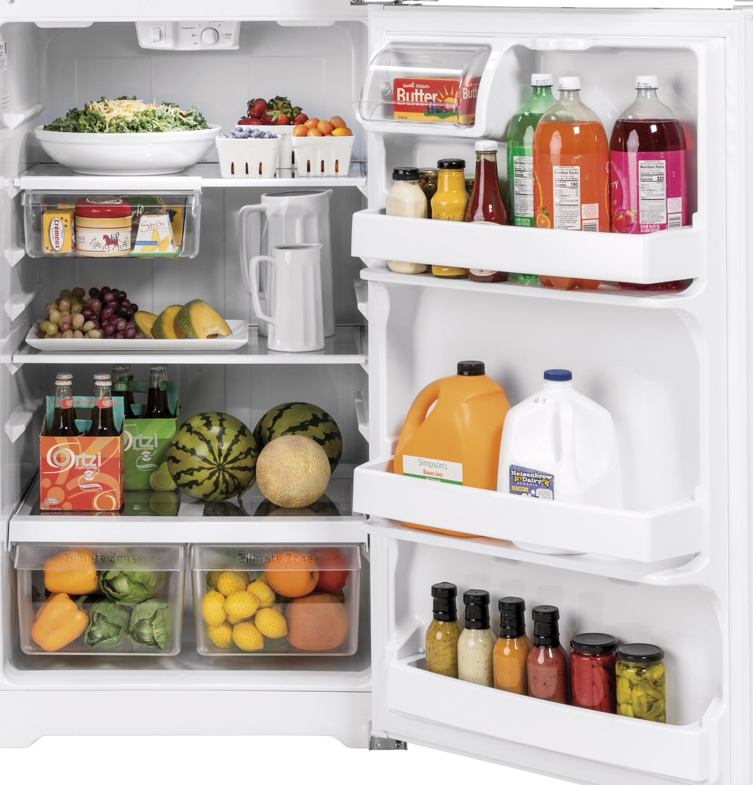 Large 13.49 cu. ft. fresh-food capacity