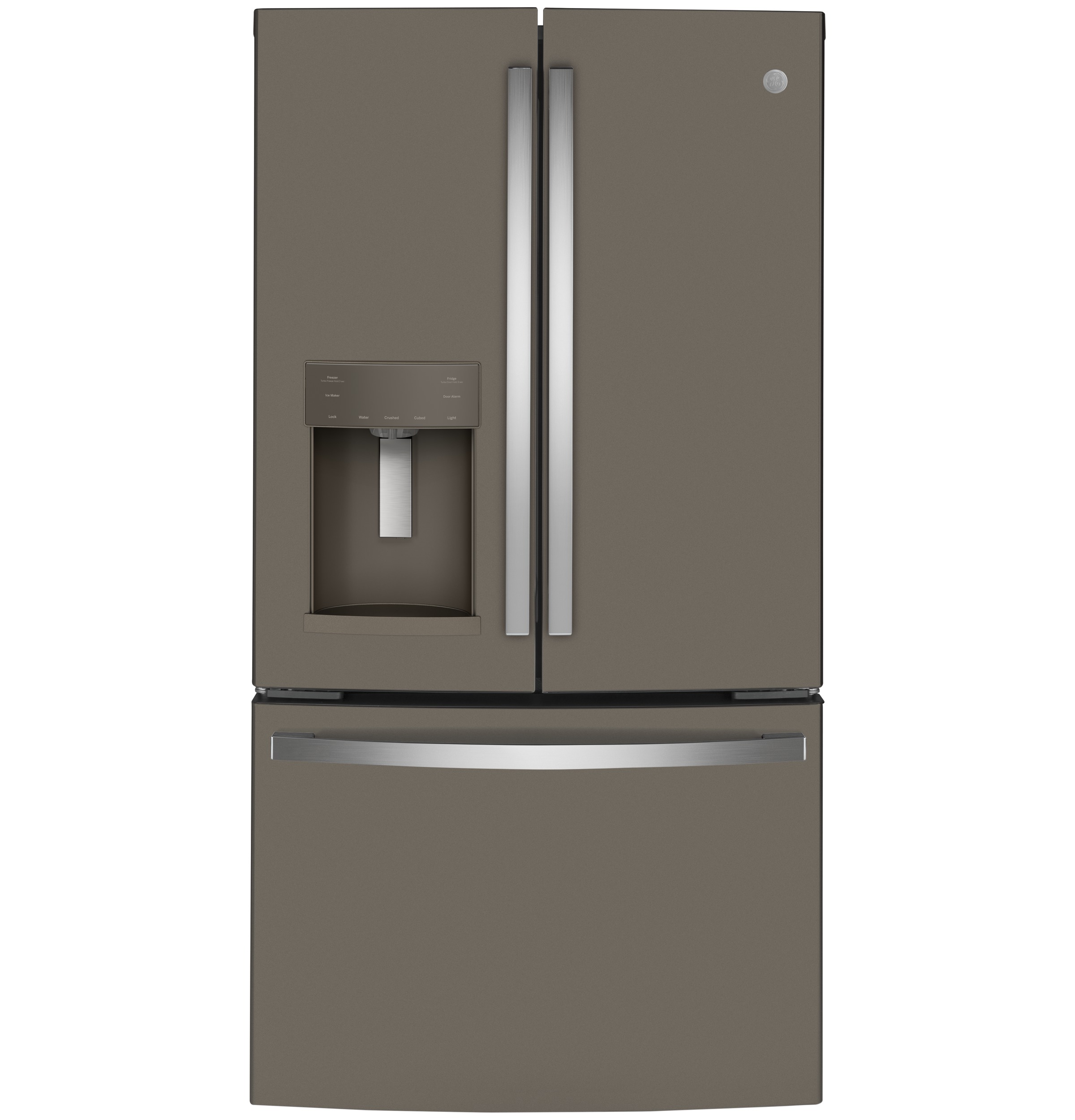 GE 22.1 Cu. Ft. Counter-Depth French-Door Refrigerator Slate GYE22GMNES Picture 1