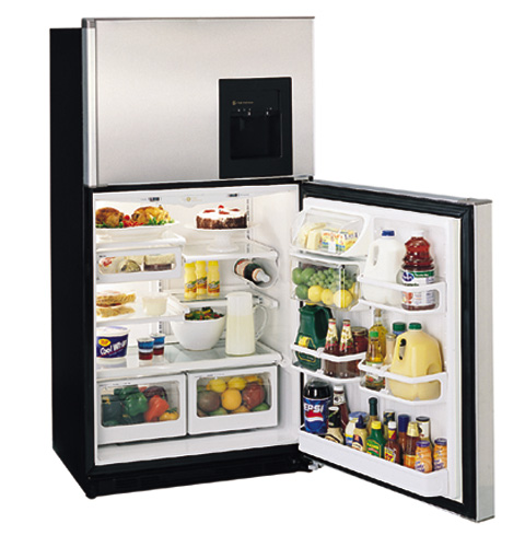 GE Profile Performance™ 21.7 Cu. Ft. CustomStyle™ No-Frost Top-Freezer Refrigerator with Dispenser