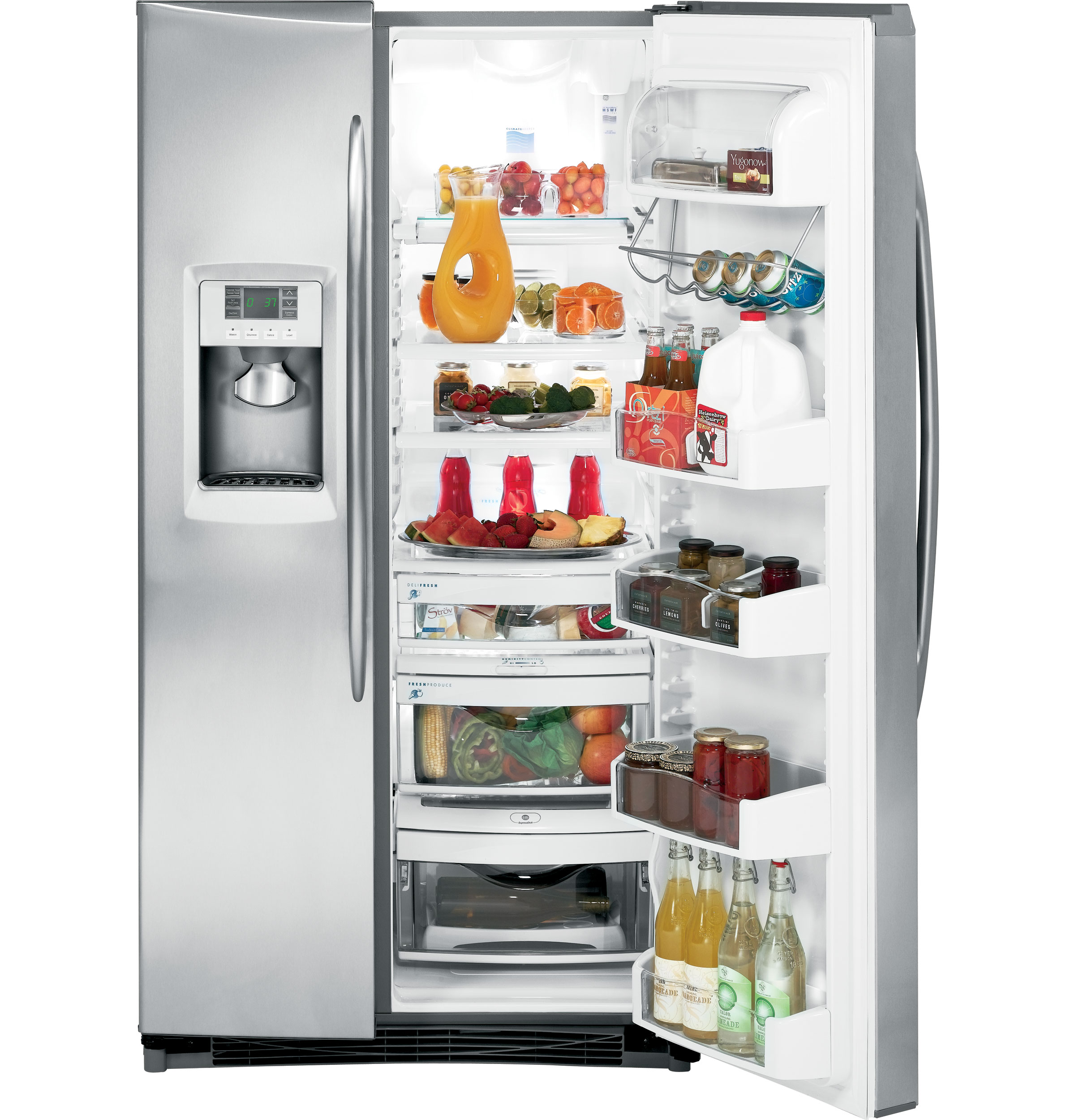 GE Profile™ ENERGY STAR® 25.6 Cu. Ft. Side-by-Side Refrigerator with Dispenser