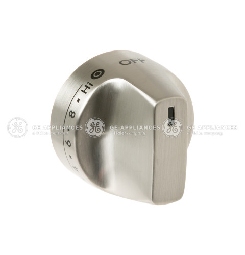 Brushed Stainless Steel Double Burner Knob