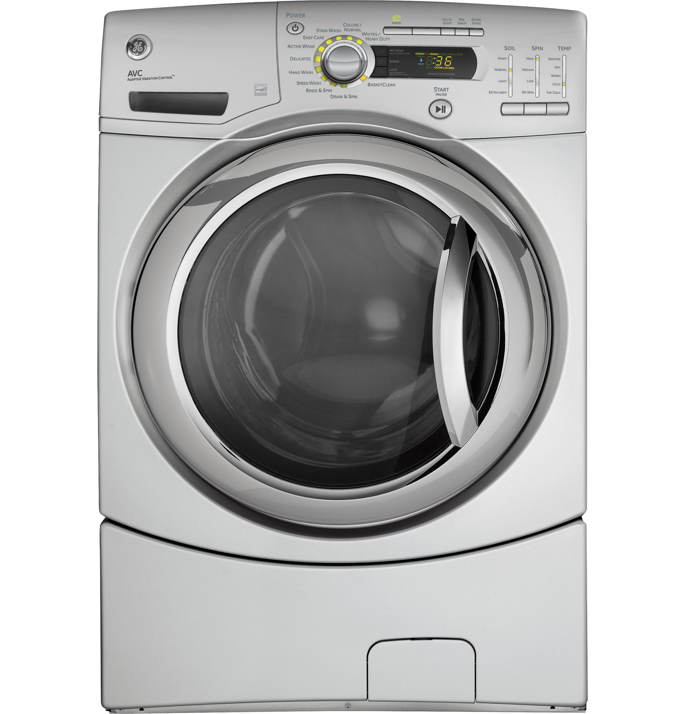 GE® 4.1 DOE cu. ft. stainless steel capacity frontload washer