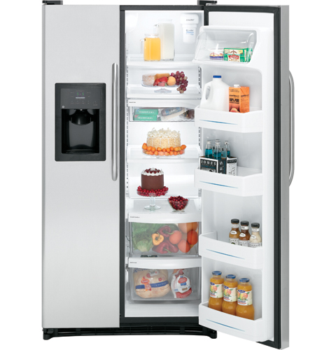 GE® 25.0 Cu. Ft. Stainless Side-By-Side Refrigerator with Dispenser