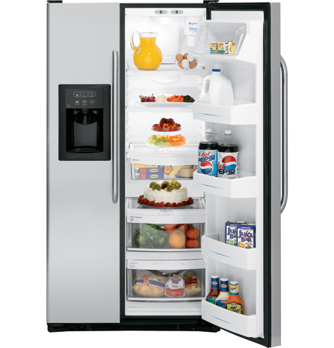 GE® ENERGY STAR® 23.1 Cu. Ft. Stainless Side-By-Side Refrigerator with Dispenser