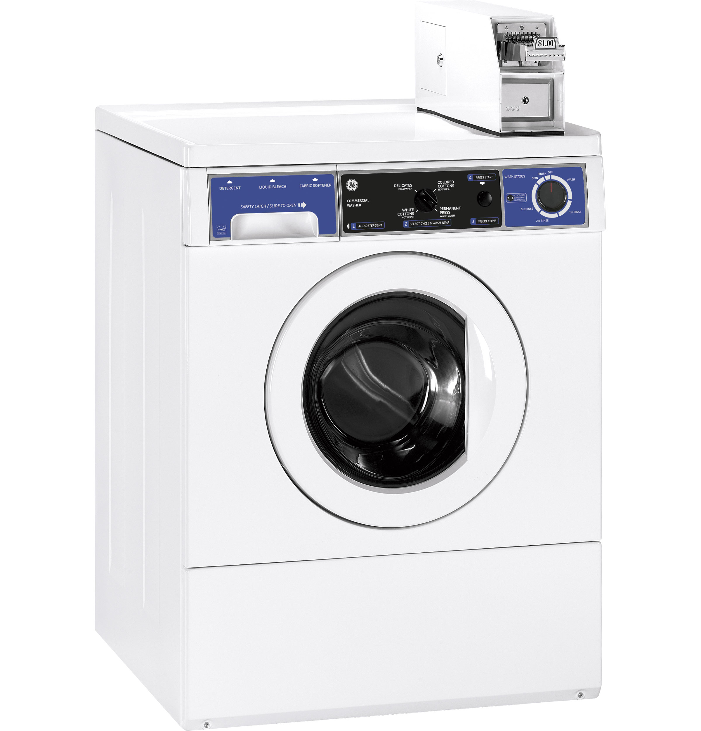 GE® 2.7 Cu. Ft. Capacity Commercial Frontload Washer with Stainless Steel Basket