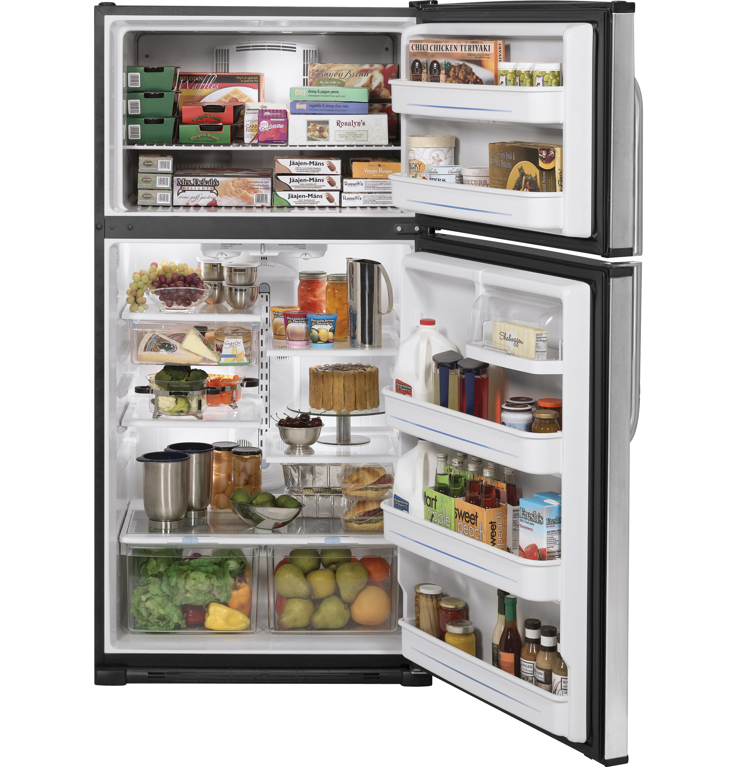 GE®  21.0 Cu. Ft. Stainless Top-Freezer Refrigerator