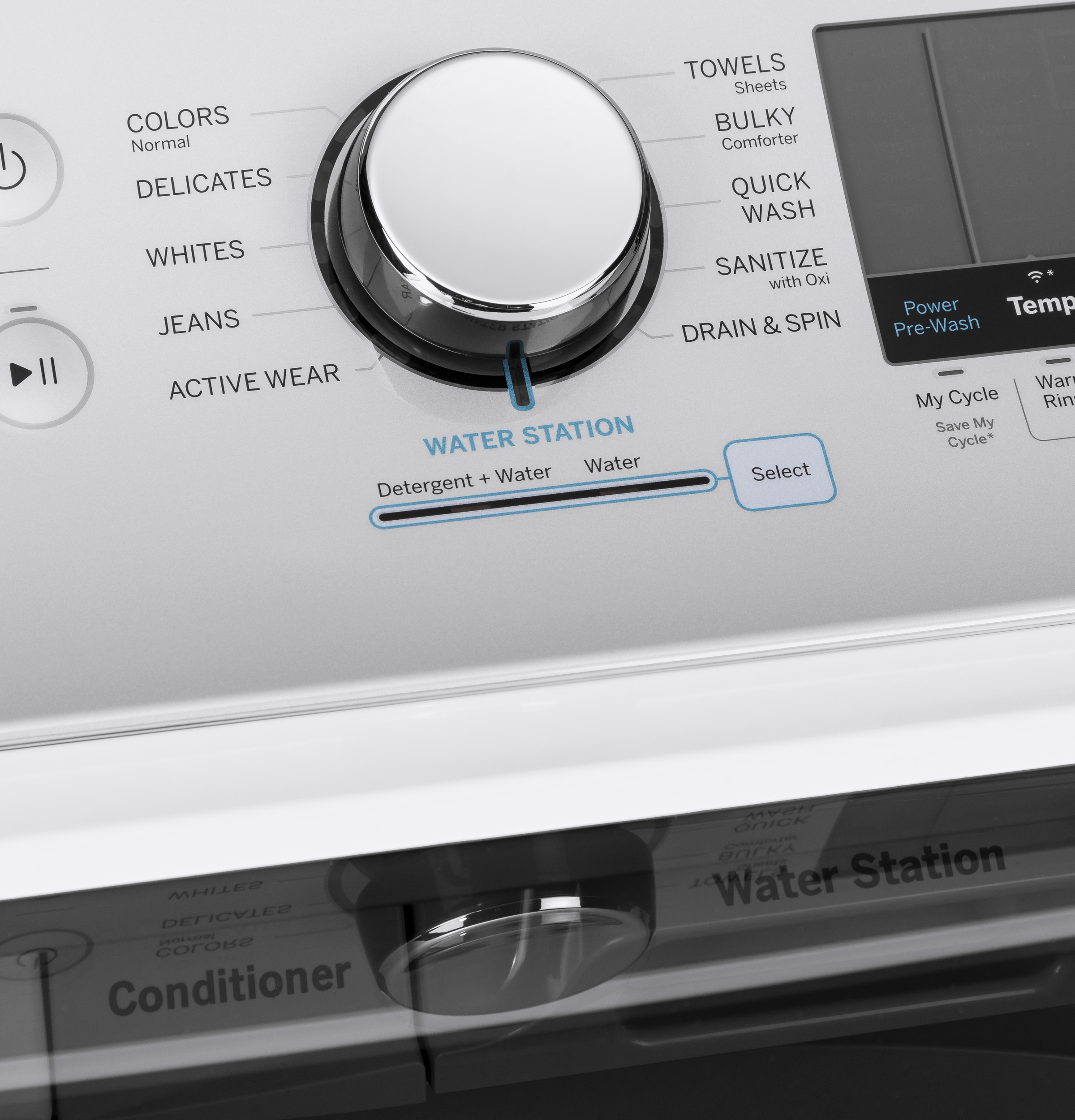 GE® 5.2 cu. ft. Capacity Smart Washer with Sanitize w/Oxi and SmartDispense