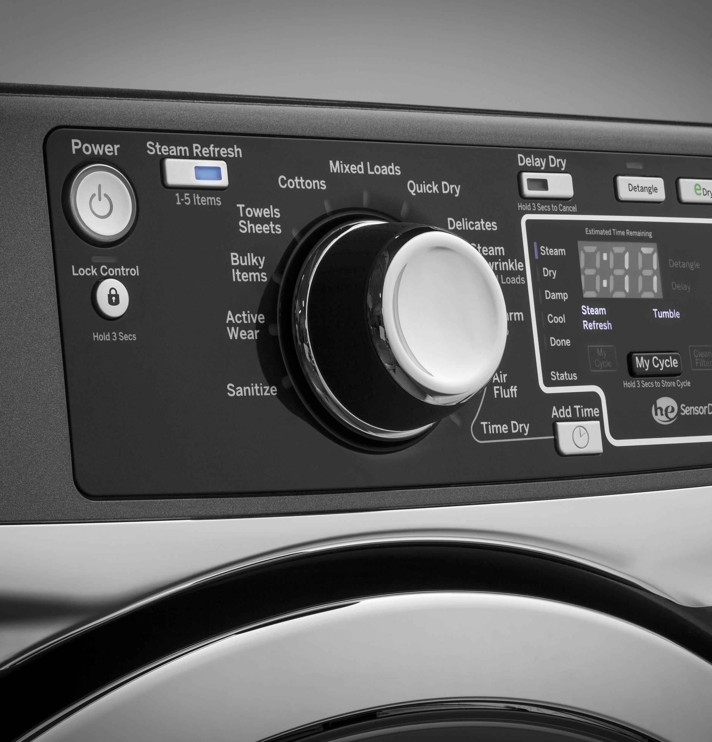 GE® 8.3 cu. ft. Capacity Front Load Gas ENERGY STAR® Dryer with Steam