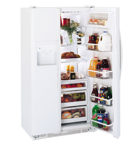 GE Profile Performance™ 23.7 Cu. Ft. CustomStyle™ Side-by-Side Refrigerator with Dispenser and Water By Culligan