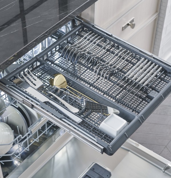 Full-extension, adjustable third rack with premium slides