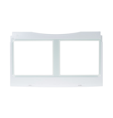 Refrigerator Vegetable Drawer Cover Assembly with Glass