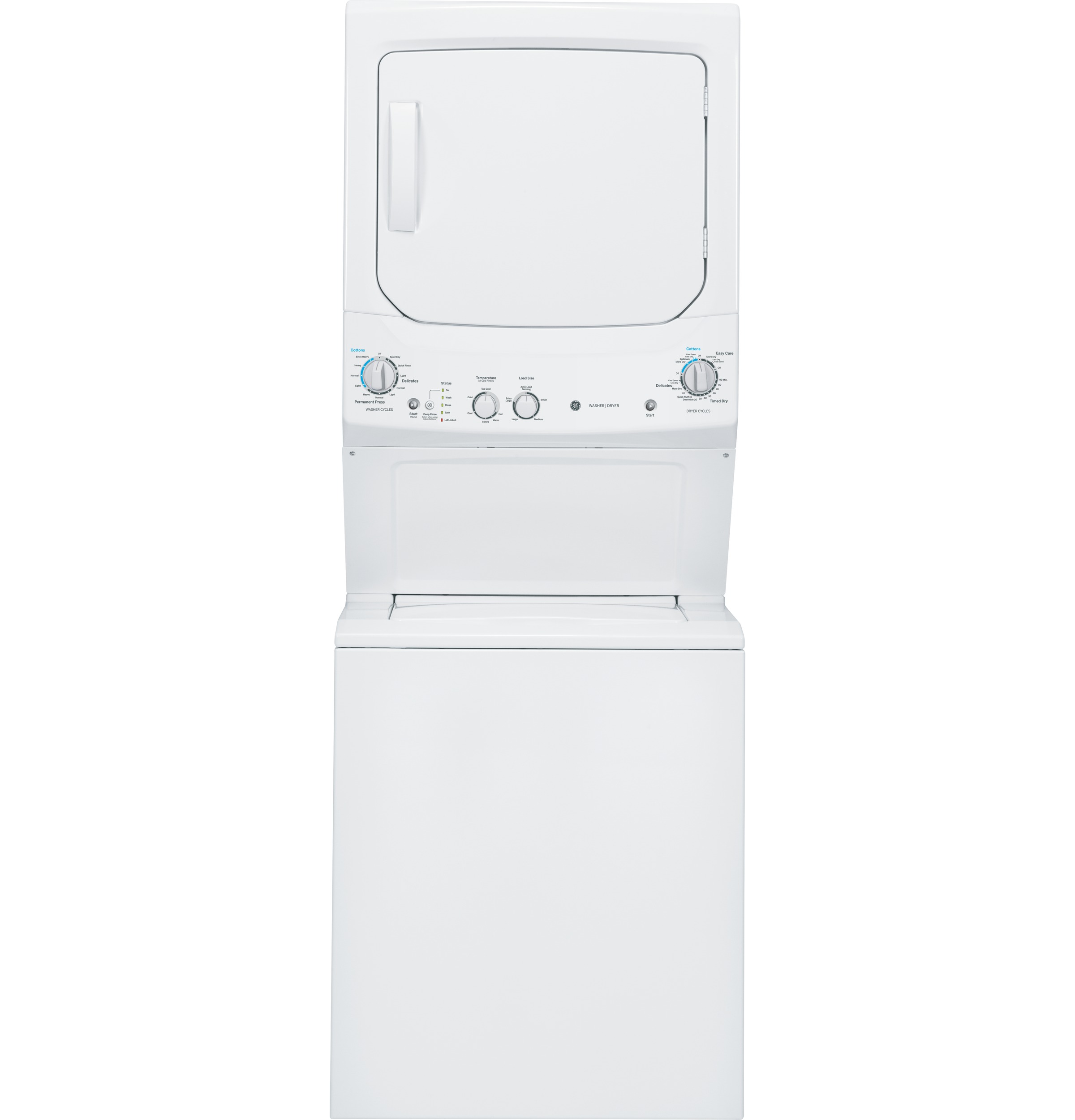 GE Unitized Spacemaker® 3.2 DOE cu. ft. Washer and 5.9 cu. ft. Electric Dryer