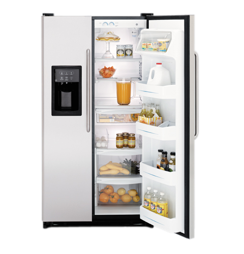 GE® 24.9 Cu. Ft. Stainless Side-By-Side Refrigerator with Dispenser