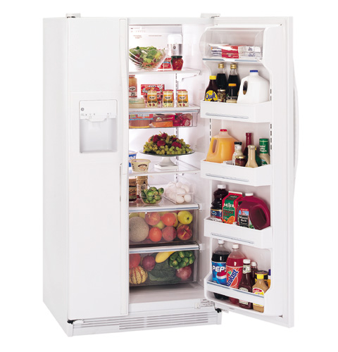 GE® 21.9 Cu. Ft. Side-by-Side Refrigerator with Dispenser and Water by Culligan™