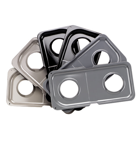 Range Double Burner Chrome Drip Pan