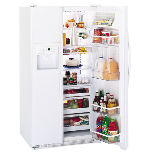 GE Profile Performance™ 28.4 Cu. Ft. Side-by-Side Refrigerator with Refreshment Center, Electronic Monitor and Dispenser with Water by Culligan™