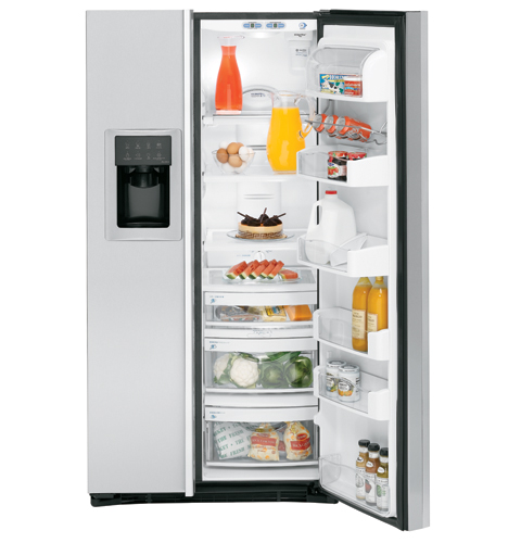 GE Profile™ ENERGY STAR® 24.6 Cu. Ft. Stainless Side-By-Side Refrigerator with Dispenser
