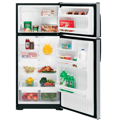 GE® 15.8 Cu. Ft. CleanSteel™ Top-Freezer Refrigerator