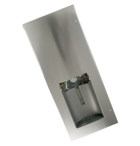 REFRIGERATOR DISPENSER DOOR - STAINLESS STEEL - LEFT