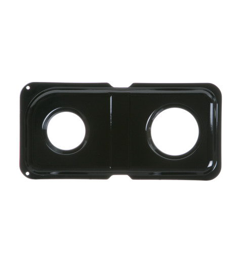 Gas Range Double Drip Pan - Right - Black Porcelain