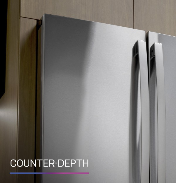 GE Profile™ ENERGY STAR® 22.9 Cu. Ft. Counter-Depth Quad-Door Refrigerator with Dual-Dispense AutoFill Pitcher and Door in Door|^|PHD23BYWFS