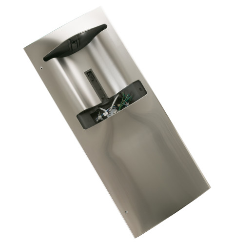 Refrigerator door and dispenser foam assembly - left