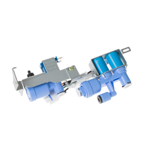 Refrigerator valve double IW assembly