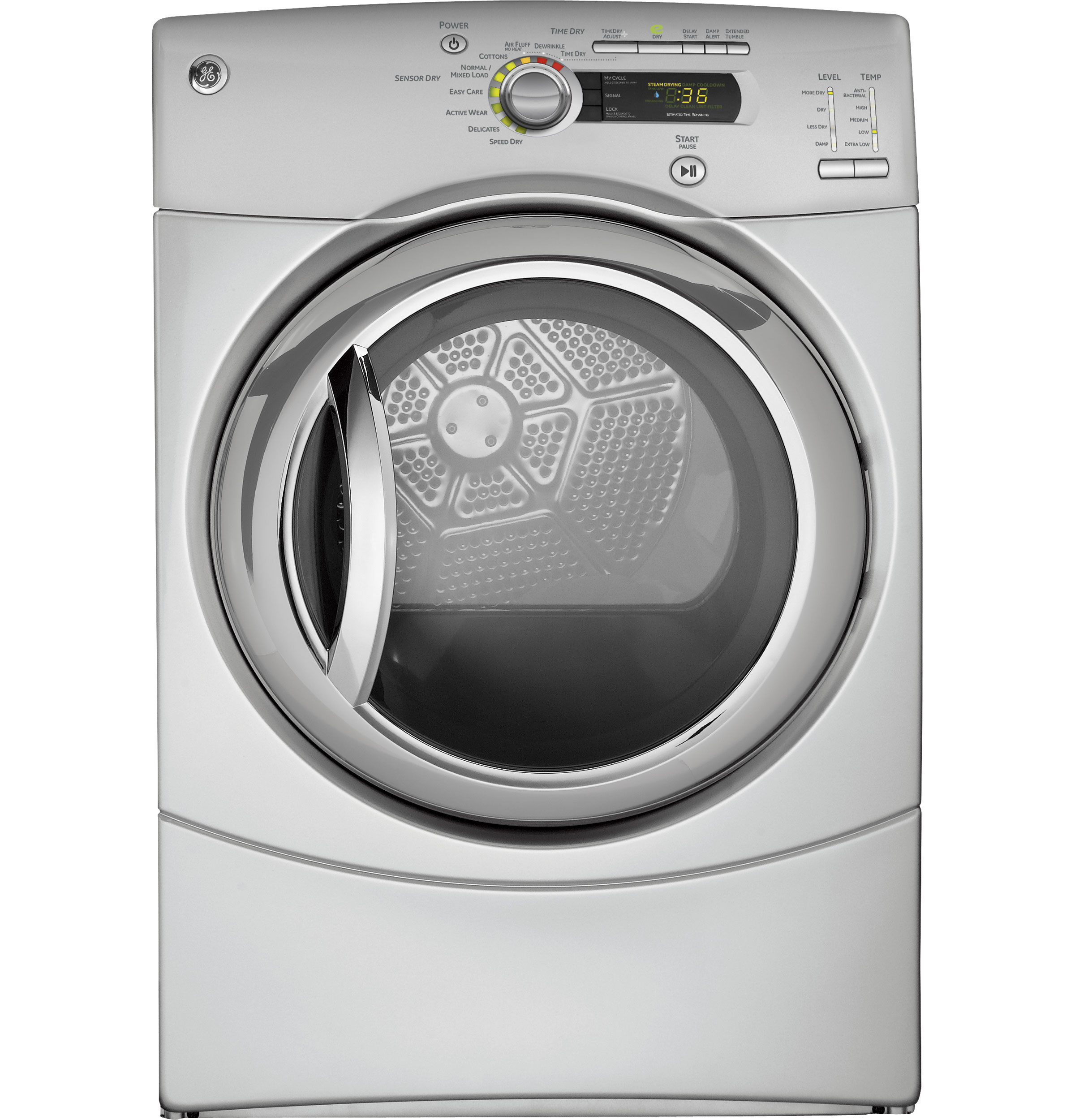GE® 7.0 cu. ft. stainless steel capacity frontload dryer