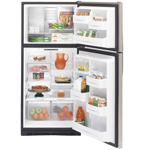 GE® 17.9 Cu. Ft. Stainless Top-Freezer Refrigerator