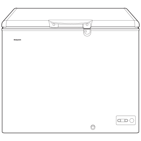 Hotpoint 9.4 Cu. Ft. Manual Defrost Chest Freezer