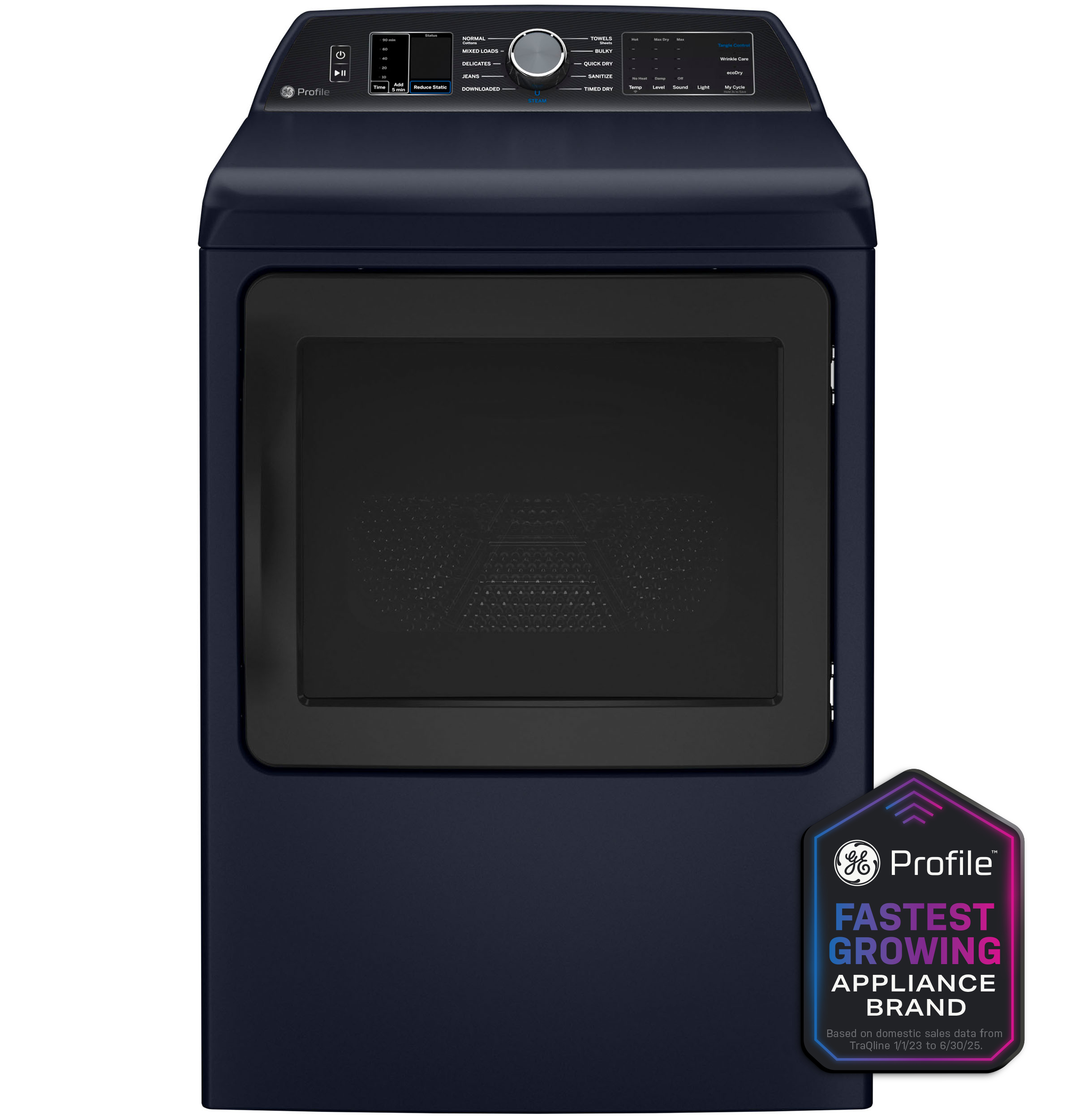 GE Profile™ ENERGY STAR® 7.3 cu. ft. Capacity Smart Electric Dryer with Steam and Washer Link