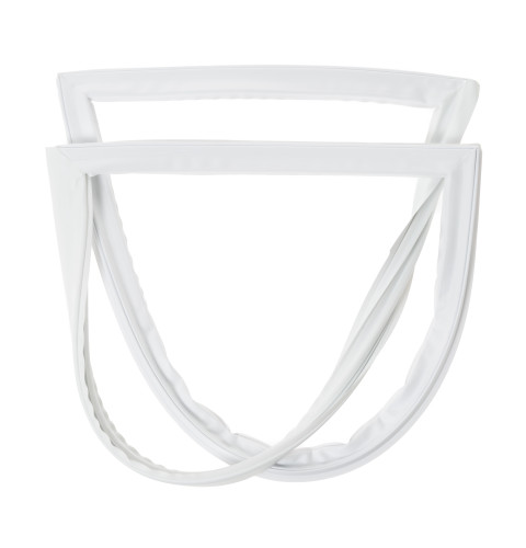 Refrigerator door gasket with flap