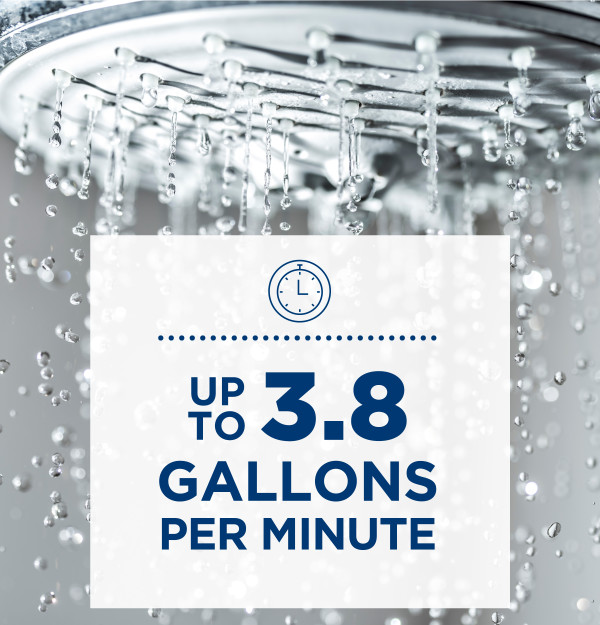 Performance Up to 3.8 Gallons Per Minute (GPM)