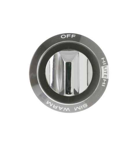 Gas Range Knob - Black & Silver