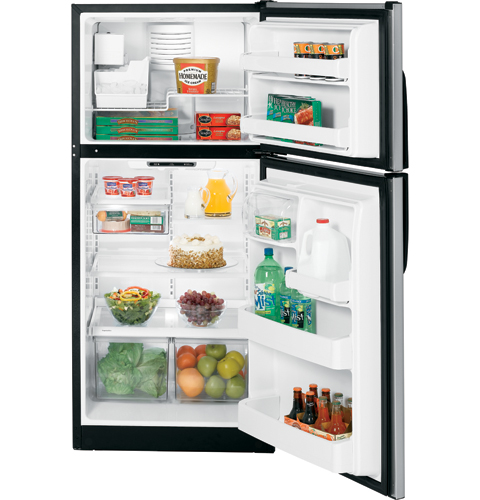 GE® 18.0 Cu. Ft. CleanSteel™ Top-Freezer Refrigerator
