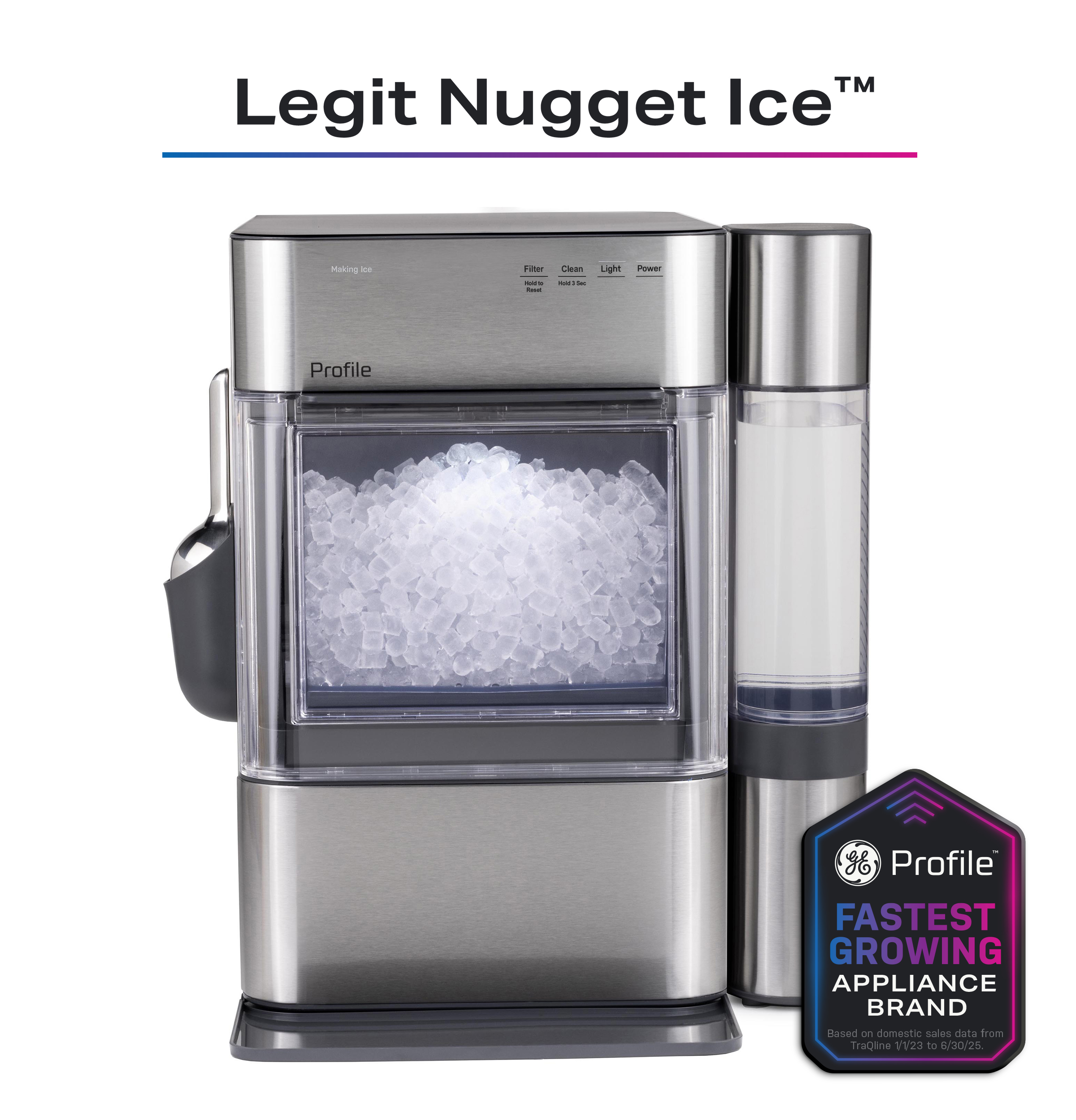 GE Profile™ Opal™ 2.0 Ultra Nugget Ice Maker with Side Tank and Scale Inhibiting Filter