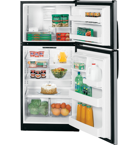 GE® 18.0 Cu. Ft. CleanSteel™ Top-Freezer Refrigerator