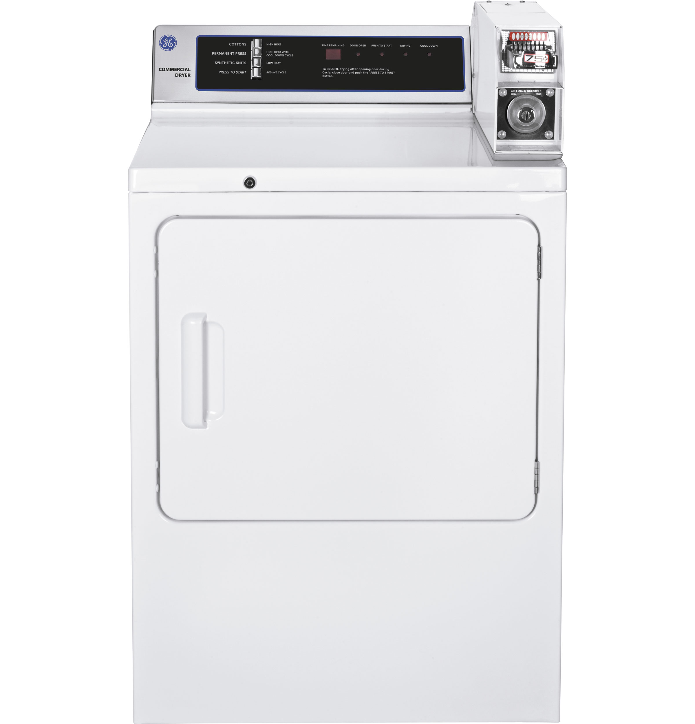 GE® 7.0 Cu. Ft. Capacity Coin-Operated Electric Dryer