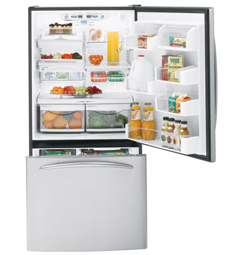 GE Profile™ ENERGY STAR® 19.5 Cu. Ft. Stainless Bottom-Freezer Drawer Refrigerator