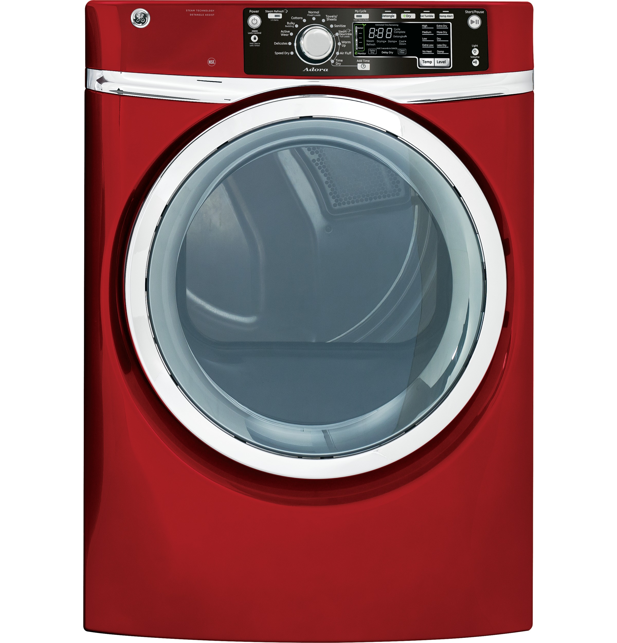 GE® 8.3 cu. ft. capacity Front Load electric dryer with steam