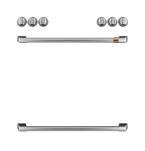 CAFÉ™ Front Control Gas Knobs and Handles - Brushed Stainless