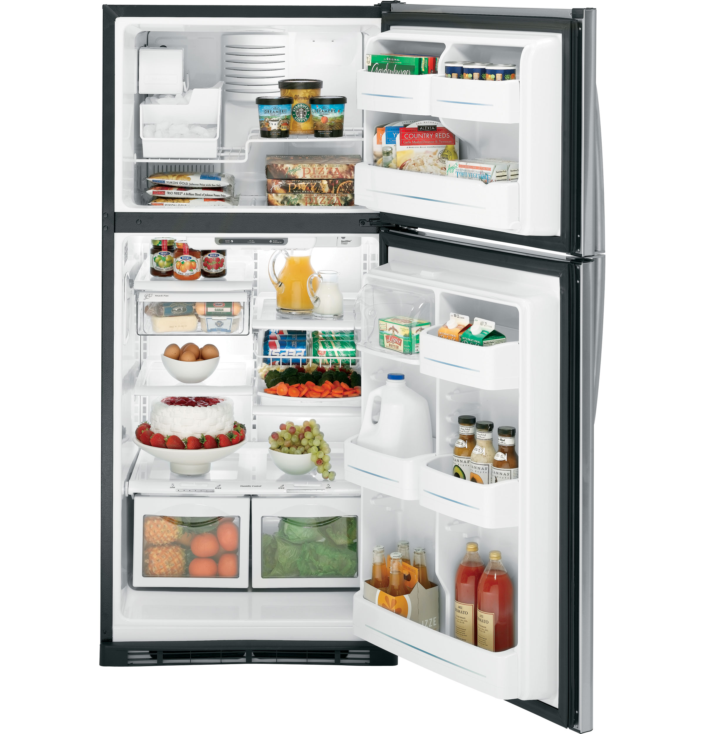GE Profile™ 17.9 Cu. Ft. Stainless Top-Freezer Refrigerator with Internal Dispenser