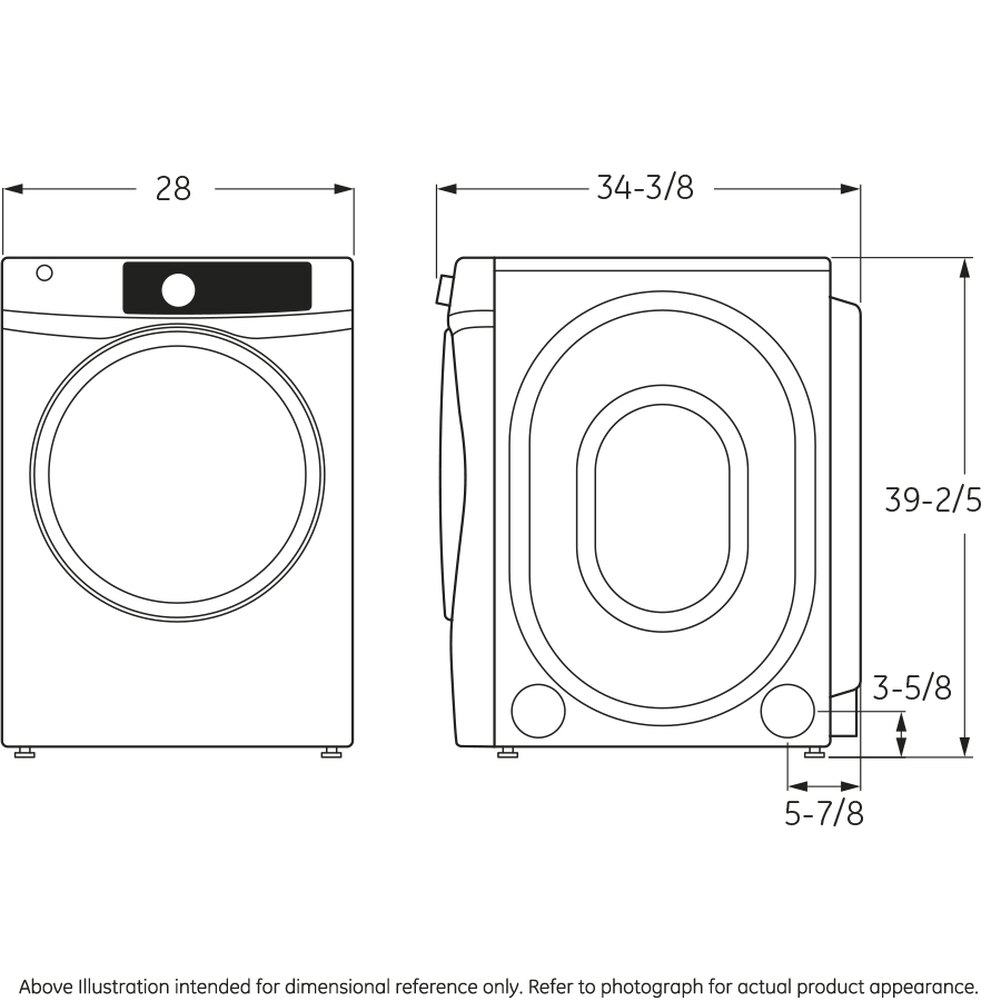 GE® 8.3 cu. ft. Capacity Front Load Gas ENERGY STAR® Dryer with Steam