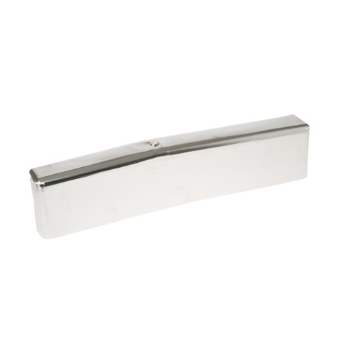 Refrigerator aluminum freezer drain trough located behind and under the freezer evaporator