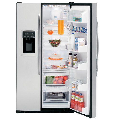 GE Profile™ 26.5 Cu. Ft. Stainless Side-by-Side Refrigerator with Dispenser
